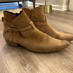 Topman tan suede boots